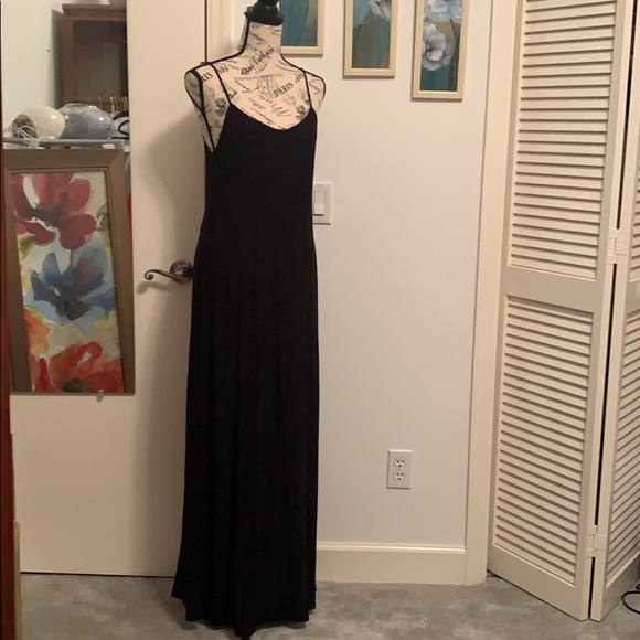 Faded Glory Dresses & Skirts - Faded Glory black spaghetti-strap maxi Sz L